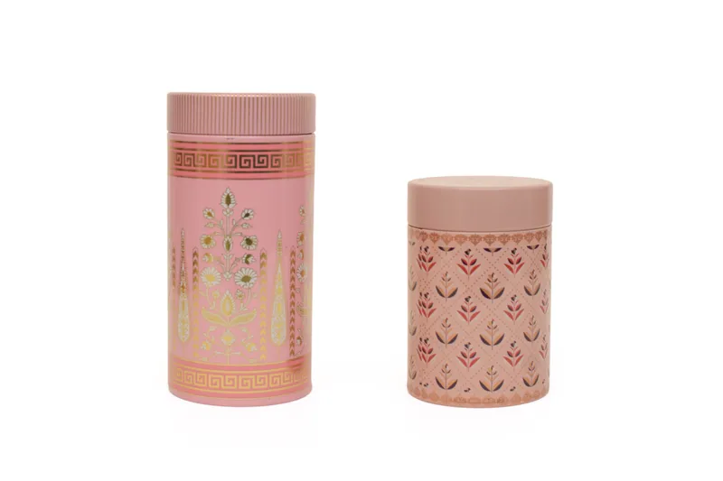 Brass Decorative Container – Enamel Finish Elegance